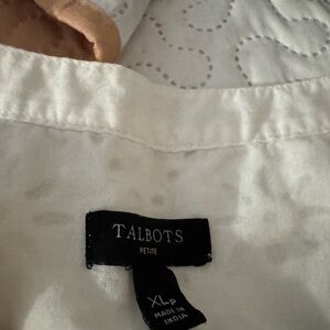 Talbots Cream Blouse